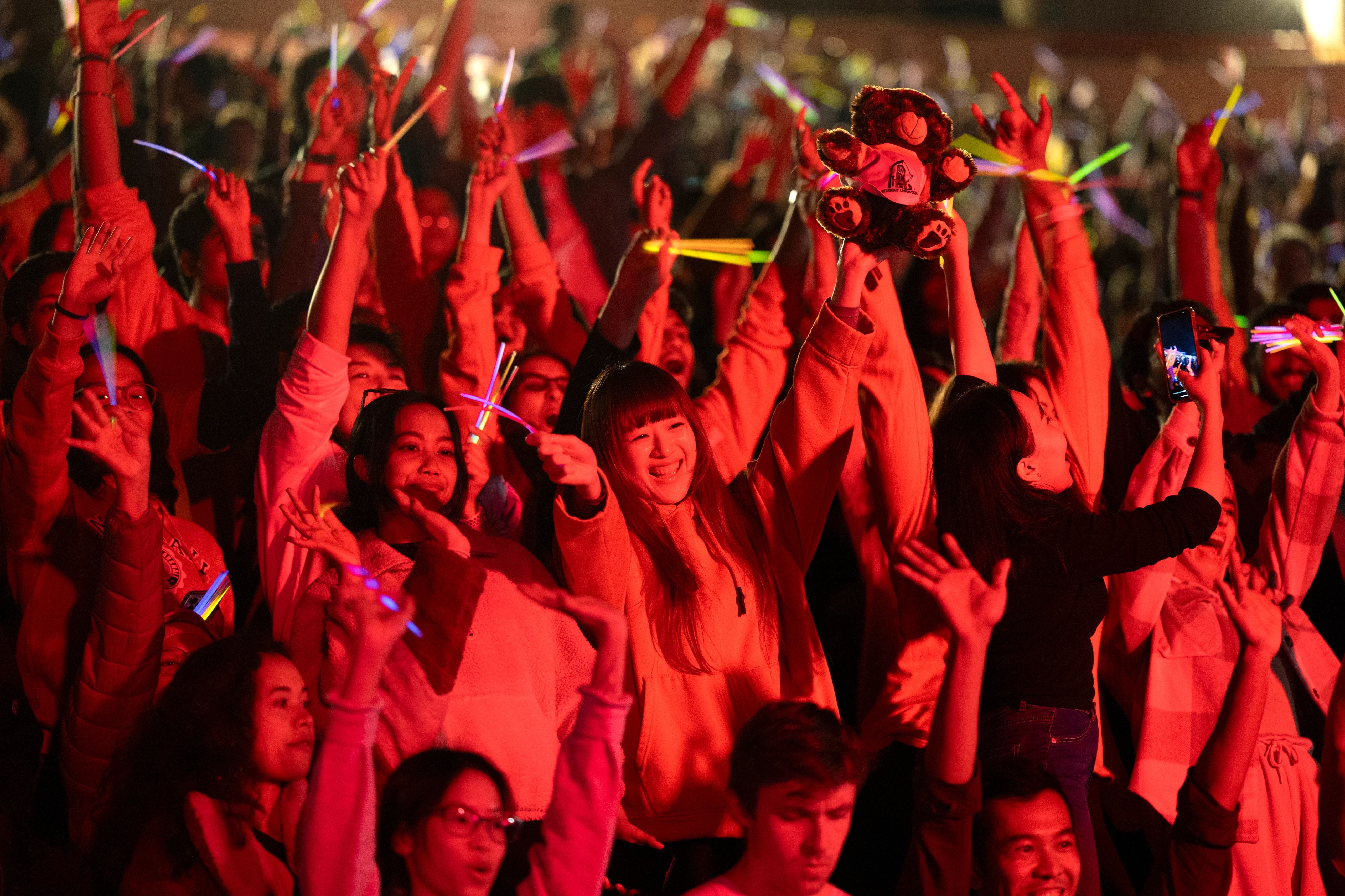 Cornellians celebrate at homecoming.