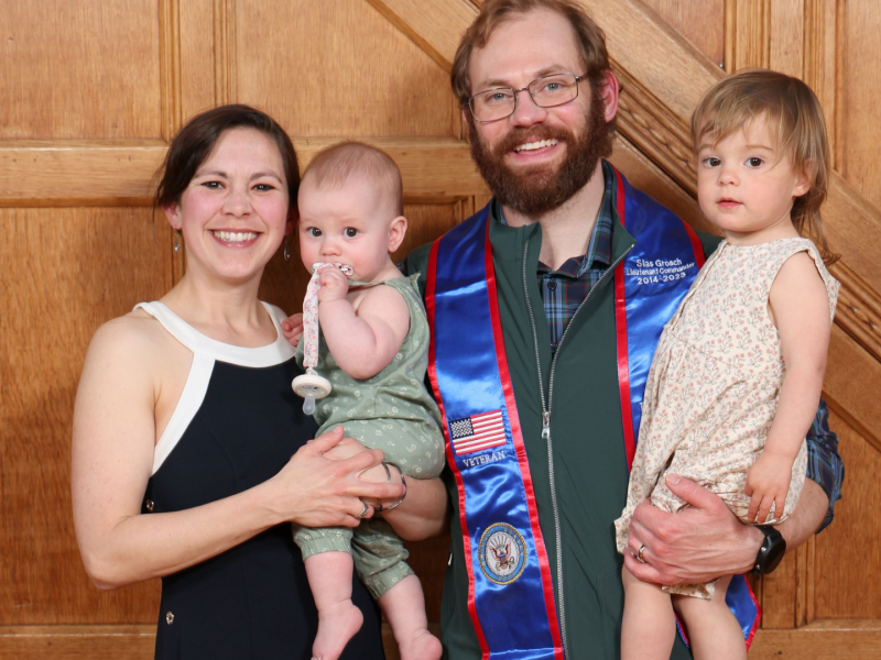Family attending a spring 2025 graduation event.