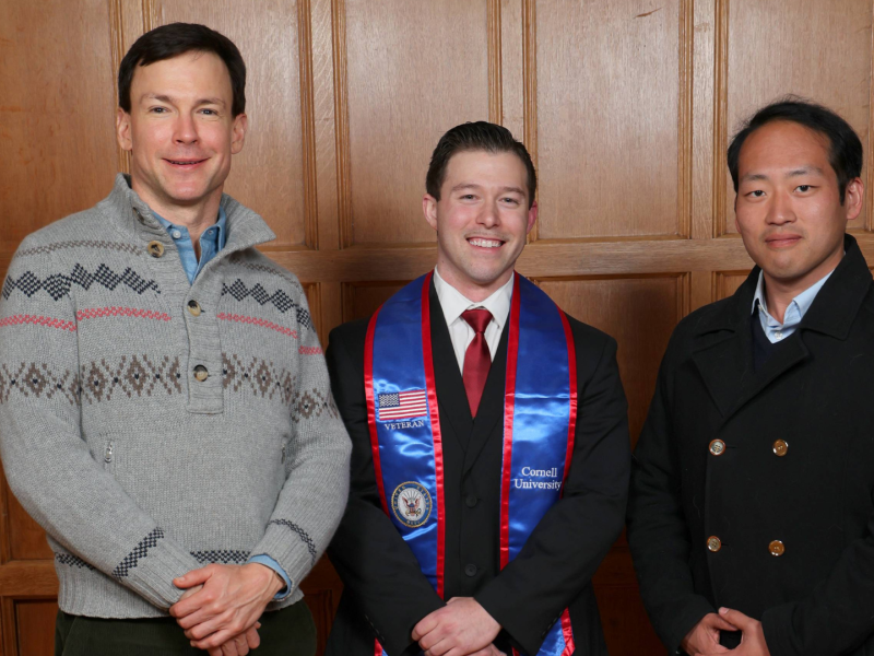 Graduate student veterans at the fall 2025 graduation celebration.